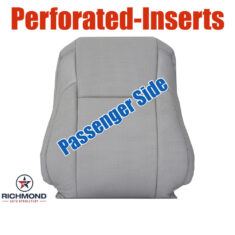 2014-2019 Toyota Highlander Limited Replacement Leather Seat Cover: Passenger Side Lean Back, Gray Perforated