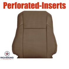 2017-2019 Toyota Highlander Limited Replacement Leather Seat Cover: Driver Side Lean Back, Brown Perforated