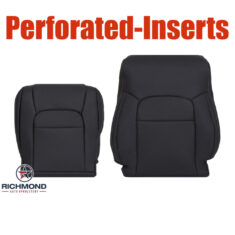 2016-2021 Toyota Land Cruiser Replacement Leather Seat Covers: Driver Side Complete, Black Perforated