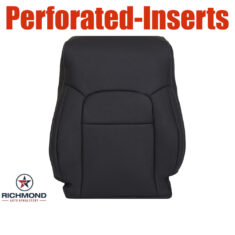 2016-2021 Toyota Land Cruiser Replacement Leather Seat Cover: Driver Side Lean Back, Black Perforated