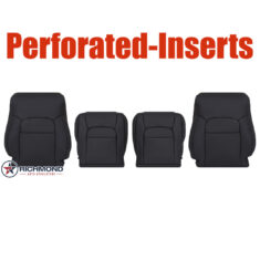 2016-2021 Toyota Land Cruiser Replacement Leather Seat Covers: Driver & Passenger Complete, Black Perforated