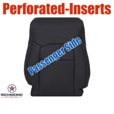 2016-2021 Toyota Land Cruiser Replacement Leather Seat Cover: Passenger Side Lean Back, Black Perforated