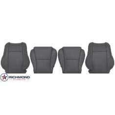 2004-2008 Toyota Camry Solara Replacement Leather Seat Covers: Driver & Passenger Complete, Dark Gray Perforated