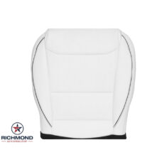 2021-2025 Tesla Model S Plaid Replacement Leather Seat Cover: Driver Side Bottom, White Perforated