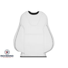 2021-2025 Tesla Model S Plaid Replacement Leather Seat Cover: Driver Side Lean Back, White Perforated