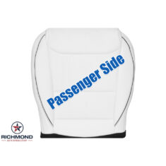 2021-2025 Tesla Model S Plaid Replacement Leather Seat Cover: Passenger Side Bottom, White Perforated