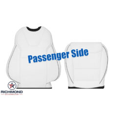 2021-2025 Tesla Model S Plaid Replacement Leather Seat Covers: Passenger Side Complete, White Perforated