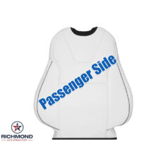 2021-2025 Tesla Model S Plaid Replacement Leather Seat Cover: Passenger Side Lean Back, White Perforated