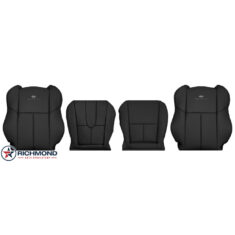2003-2007 Infiniti G35 Coupe 2-Door Replacement Leather Seat Covers: Driver & Passenger Complete, Black Perforated