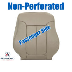 2009-2010 Ford F-150 Lariat Replacement Leather Seat Cover: Passenger Side Lean Back, Tan Non-Perforated