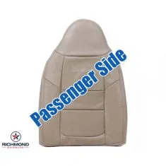 2001 Ford F-250 Lariat Crew-Cab Replacement Leather Seat Cover: Passenger Side Lean Back, Tan Perforated