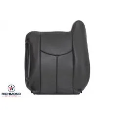 2003-2004 Chevy Avalanche LT LS Z71 Z66 Replacement Leather Seat Cover: Driver Side Lean Back, Dark Gray