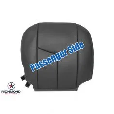 2003-2004 Chevy Avalanche LT LS Z71 Z66 Replacement Leather Seat Cover: Passenger Side Bottom, Dark Gray