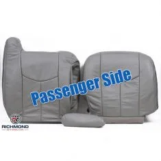 2003-2006 Chevy Tahoe & Suburban LT Z71 LS Replacement Leather Seat Covers: Passenger Side Complete, Gray