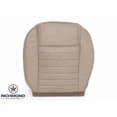 2005-2009 Ford Mustang GT V8 Replacement Leather Seat Cover: Driver Side Bottom, Tan Perforated
