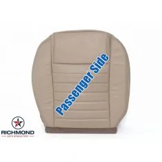 2005-2009 Ford Mustang GT V8 Replacement Leather Seat Cover: Passenger Side Bottom, Tan Perforated