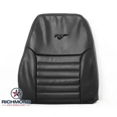 1999-2004 Ford Mustang GT V8 Replacement Leather Seat Cover: Driver Side Lean Back, Black Perforated