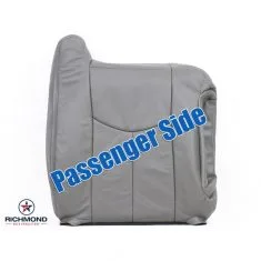 2003-2006 Chevy Tahoe & Suburban LT Z71 LS Replacement Leather Seat Cover: Passenger Side Lean Back, Gray