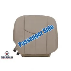 2003-2004 Chevy Avalanche LT LS Z71 Z66 Replacement Leather Seat Cover: Passenger Side Bottom, Tan