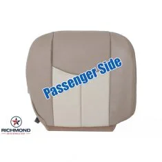 2003-2006 GMC Yukon & Yukon XL Denali Replacement Leather Seat Cover: Passenger Side Bottom, 2-Tone Tan