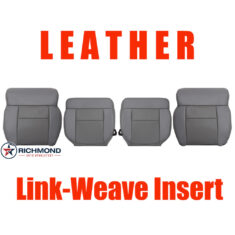 2004-2008 Ford F-150 FX4 FX2 Replacement Leather Seat Covers: Driver & Passenger Complete, Gray
