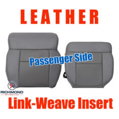 2004-2008 Ford F-150 FX4 FX2 Replacement Leather Seat Covers: Passenger Side Complete, Gray