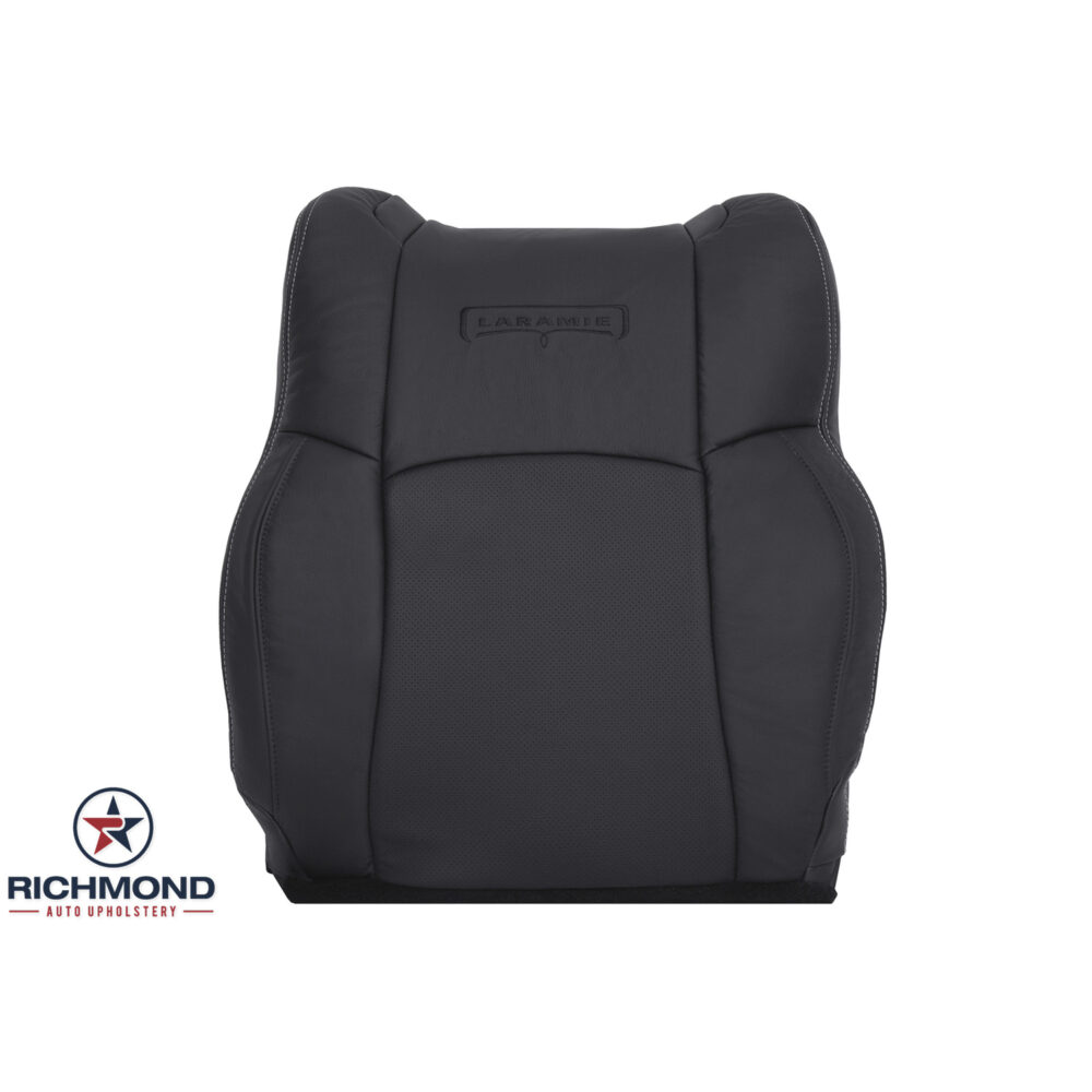 SEADEAR Driver Bottom Leather Seat Cover – Fits 2013-2018 Dodge Ram 1500-5500 Laramie, Black