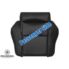 1984-1988 Chevy Corvette Replacement Leather Seat Cover: Passenger Side Bottom, Black Perforated