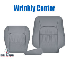 1998-2002 Lexus LX470 Replacement Leather Seat Covers: Driver Side Complete, Gray (WRINKLY CENTER)