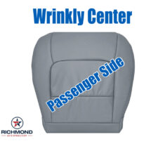 1998-2002 Lexus LX470 Replacement Leather Seat Cover: Passenger Side Bottom, Gray (WRINKLY CENTER)