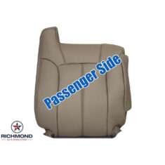 1999-2000 Chevy Silverado LT Z71 LS Replacement Leather Seat Cover: Passenger Side Lean Back, Medium Dark Oak