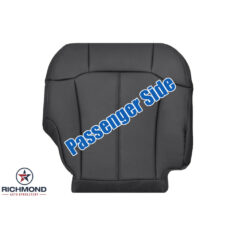 1999-2002 Chevy Silverado LT LS Z71 Replacement Leather Seat Cover: Passenger Side Bottom, Dark Gray