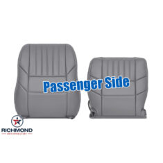 2000-2005 Chevy Impala Replacement Leather Seat Covers: Passenger Side Complete, Gray
