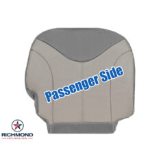 2001-2002 GMC Sierra Denali C3 Replacement Leather Seat Cover: Passenger Side Bottom, 2-Tone Gray & Light Tan
