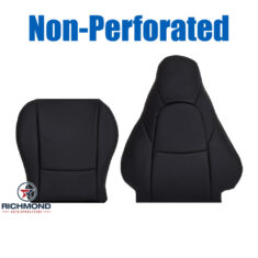 2001-2005 Mazda MX-5 Miata Replacement Leather Seat Covers: Driver Side Complete, Black Non-Perforated