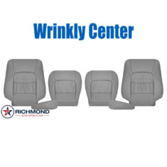 2003-2007 Lexus LX470 Replacement Leather Seat Covers: Driver & Passenger Complete, Gray (WRINKLY CENTER)