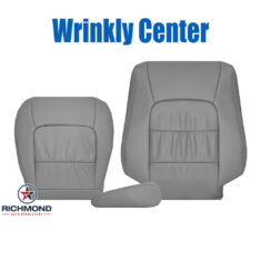 2003-2007 Lexus LX470 Replacement Leather Seat Covers: Driver Side Complete, Gray (WRINKLY CENTER)