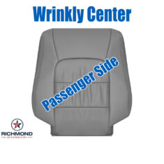 2003-2007 Lexus LX470 Replacement Leather Seat Cover: Passenger Side Lean Back, Gray (WRINKLY CENTER)