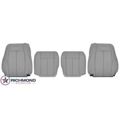 2005-2009 GMC Envoy Replacement Leather Seat Covers: Driver & Passenger Complete, Gray