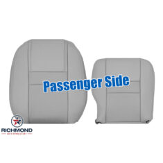 2006-2007 Chevy Monte Carlo 2-Door Coupe Replacement Perforated Leather Seat Covers: Passenger Side Complete, Gray