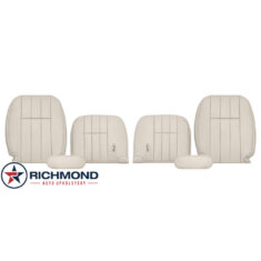 2010-2011 Ford Crown Victoria Replacement Leather Seat Covers: Driver & Passenger Complete, Light Tan