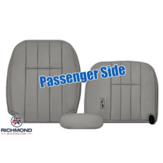 2010-2011 Ford Crown Victoria Replacement Leather Seat Covers: Passenger Side Complete, Light Gray