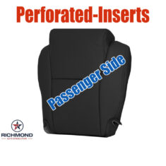 2018-2022 Toyota Sequoia Platinum Limited Replacement Leather Seat Cover: Passenger Side Bottom, Black Perforated