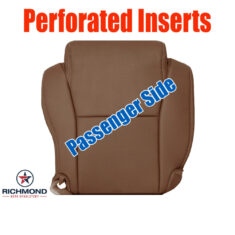 2009-2013 Toyota Tundra Platinum Limited Replacement Leather Seat Cover: Passenger Side Bottom, Brown Perforated