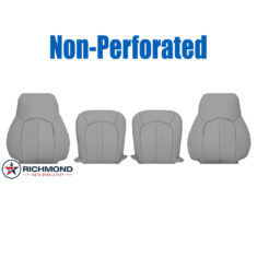 2011-2014 Cadillac CTS 2-Door Coupe Replacement Leather Seat Covers: Driver & Passenger Complete, Gray Non-Perforated