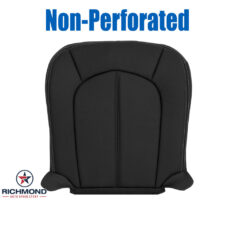 2008-2013 Cadillac CTS 4-Door Sedan Replacement Leather Seat Cover: Driver Side Bottom, Black Non-Perforated