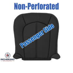 2011-2014 Cadillac CTS 2-Door Coupe Replacement Leather Seat Cover: Passenger Side Bottom, Black Non-Perforated