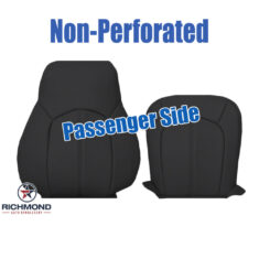 2011-2014 Cadillac CTS 2-Door Coupe Replacement Leather Seat Covers: Passenger Side Complete, Black Non-Perforated
