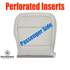 2009-2012 Ford Flex Replacement Leather Seat Cover: Passenger Side Bottom, Light Gray Perforated