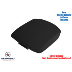 2009-2015 Honda Pilot Replacement Genuine Leather Center Console Lid Cover, Black